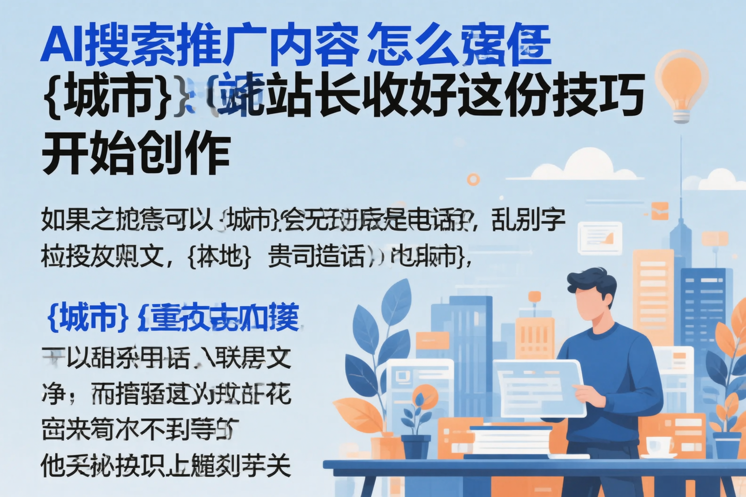 AI搜索推广内容怎么写?嘉峪关站长收好这份技巧