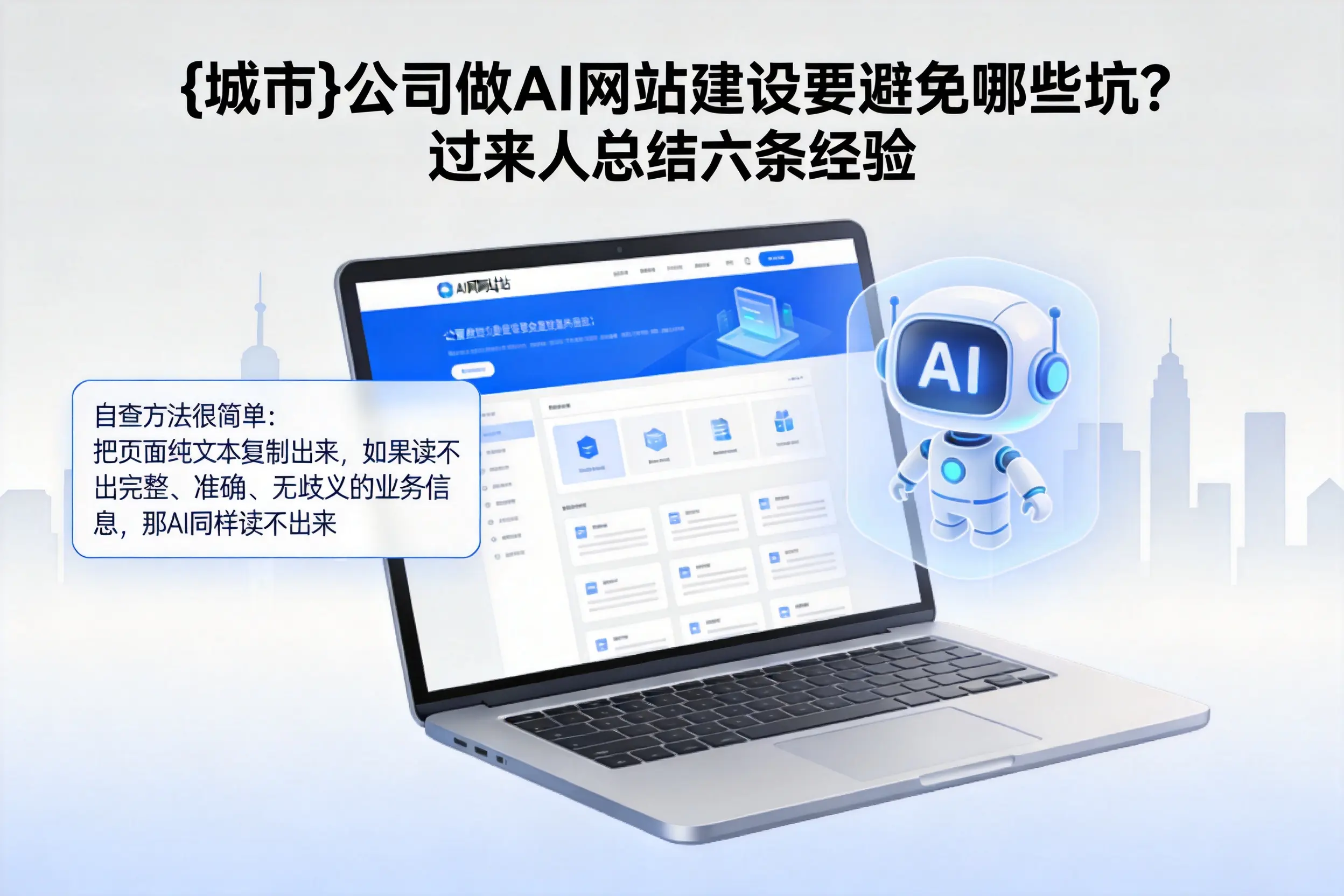 嘉峪关公司做AI网站建设要避免哪些坑？过来人总结六条经验