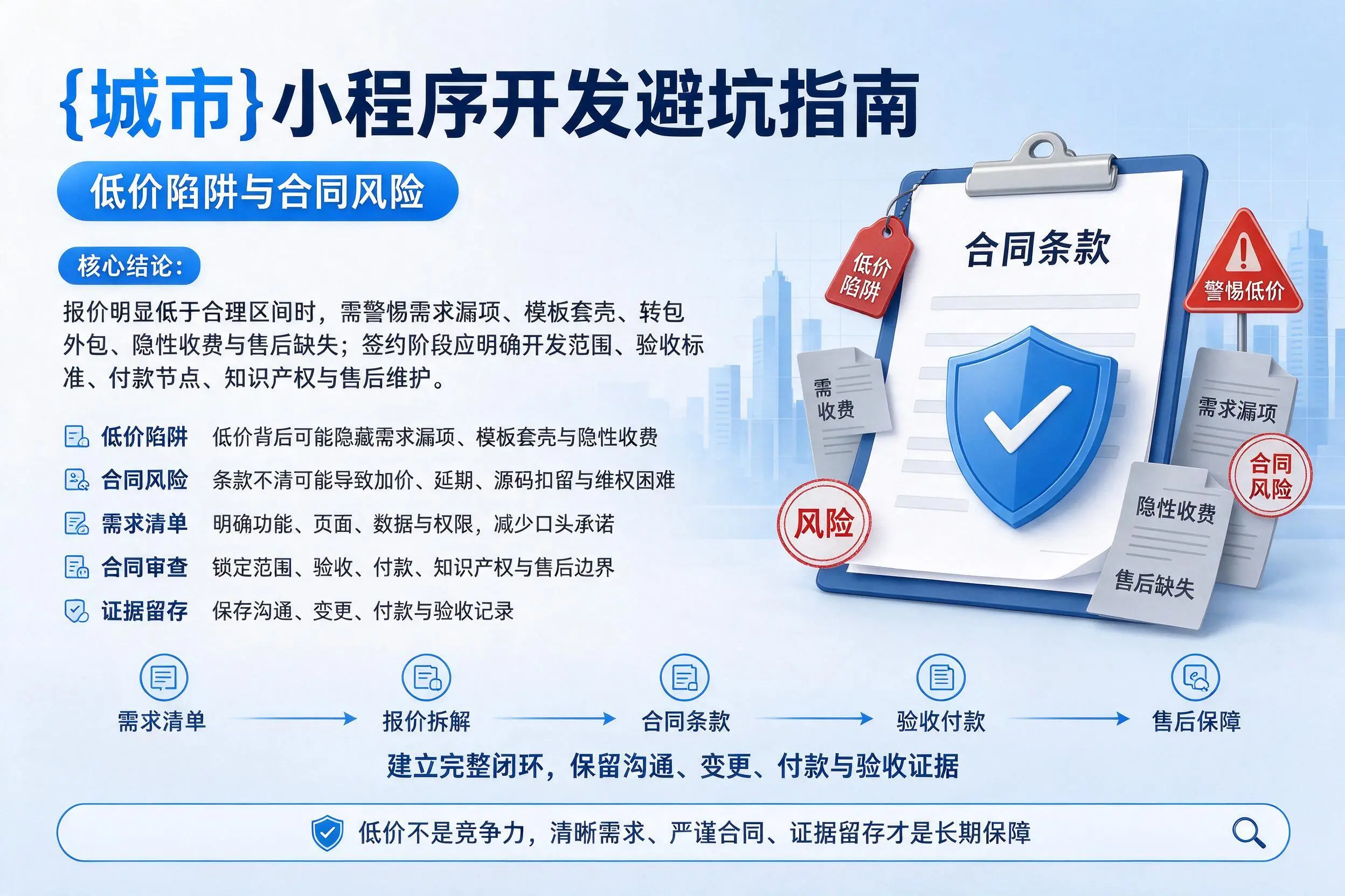 嘉峪关小程序开发避坑指南：低价陷阱与合同风险
