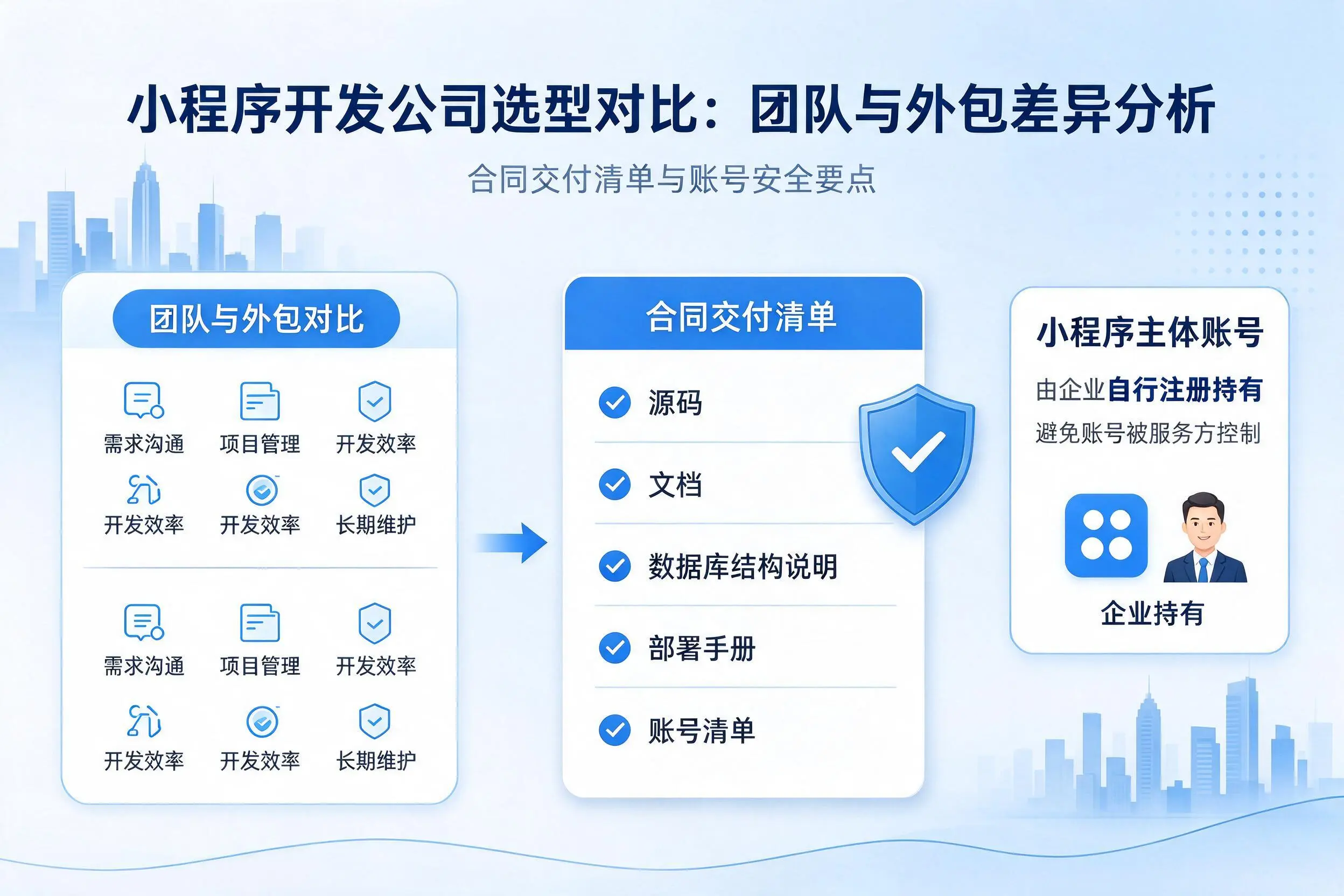嘉峪关小程序开发公司选型对比:团队与外包差异分析