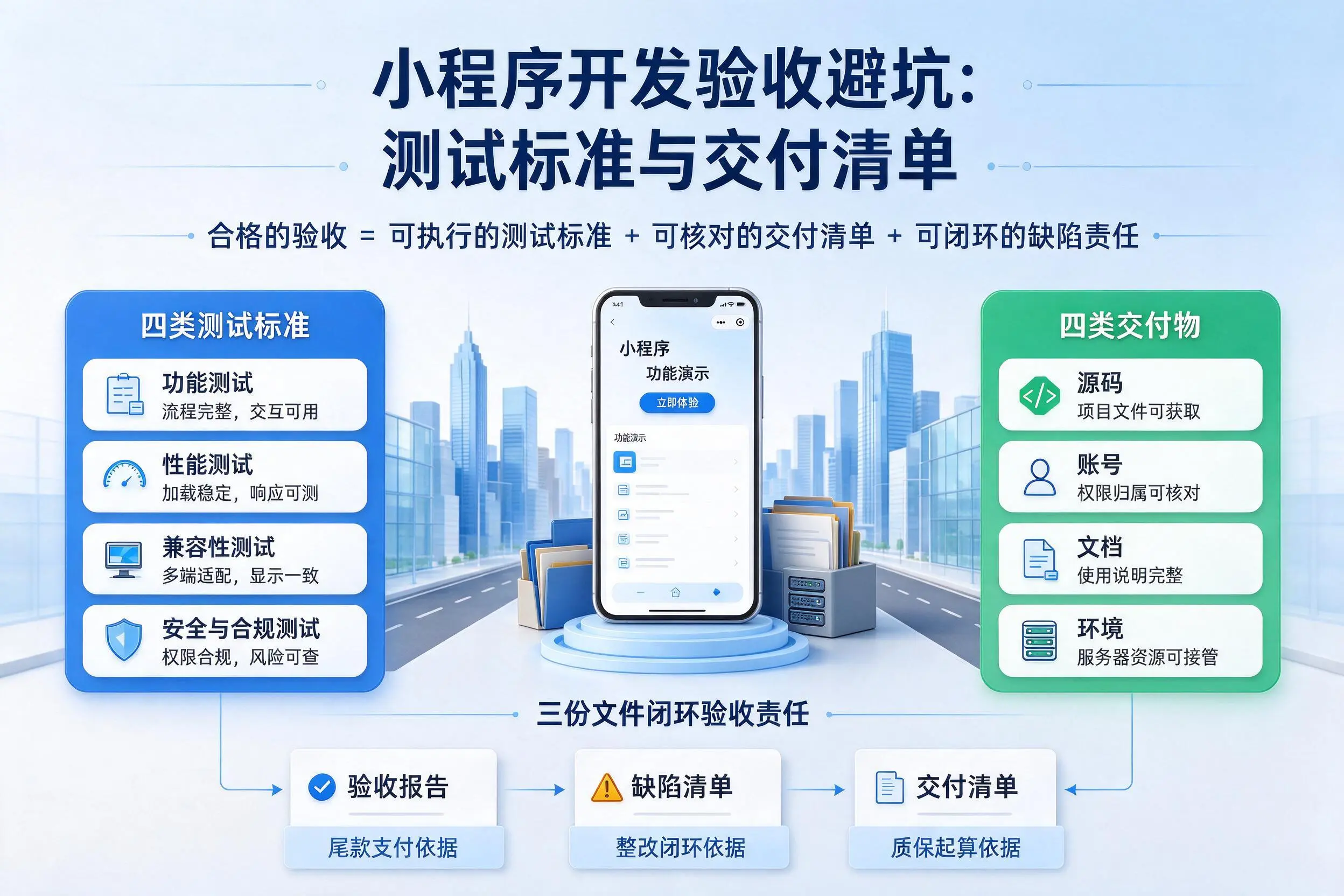 嘉峪关小程序开发验收避坑：测试标准与交付清单