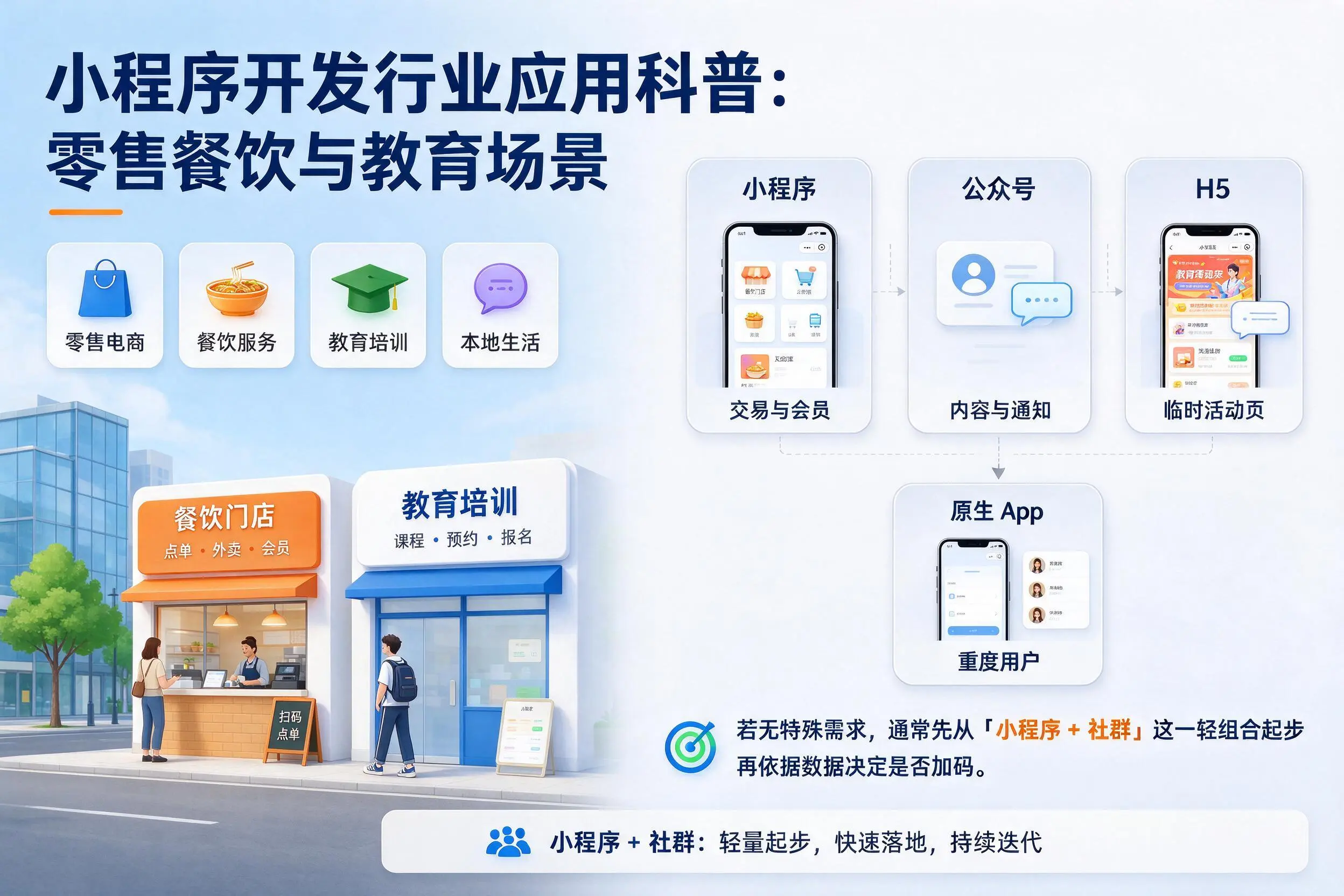 嘉峪关小程序开发行业应用科普：零售餐饮与教育场景