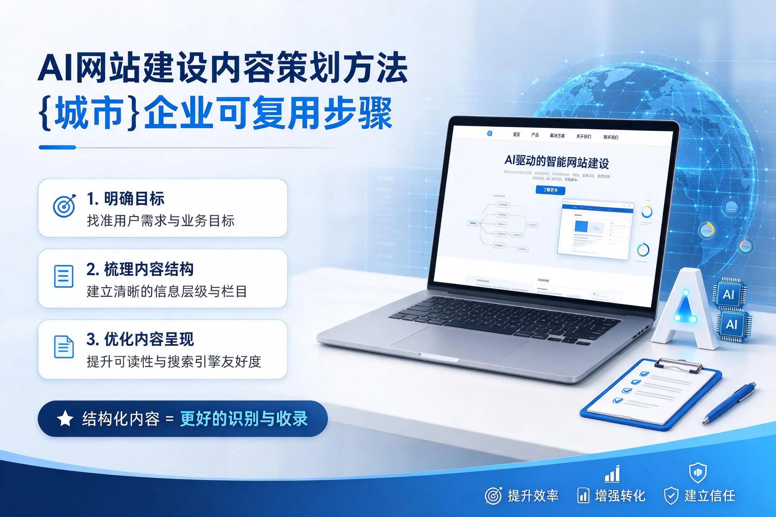AI网站建设内容策划方法，嘉峪关企业可复用步骤