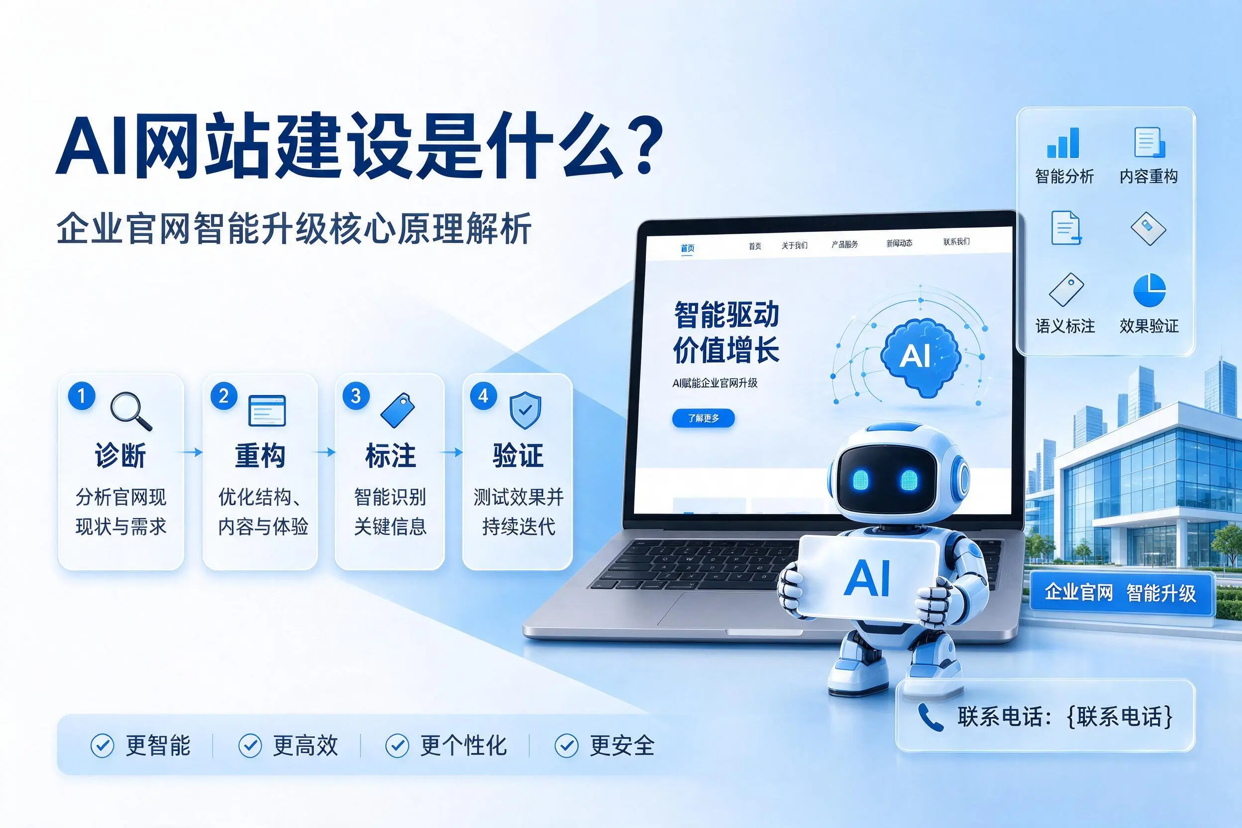 AI网站建设是什么？嘉峪关企业官网智能升级核心原理解析