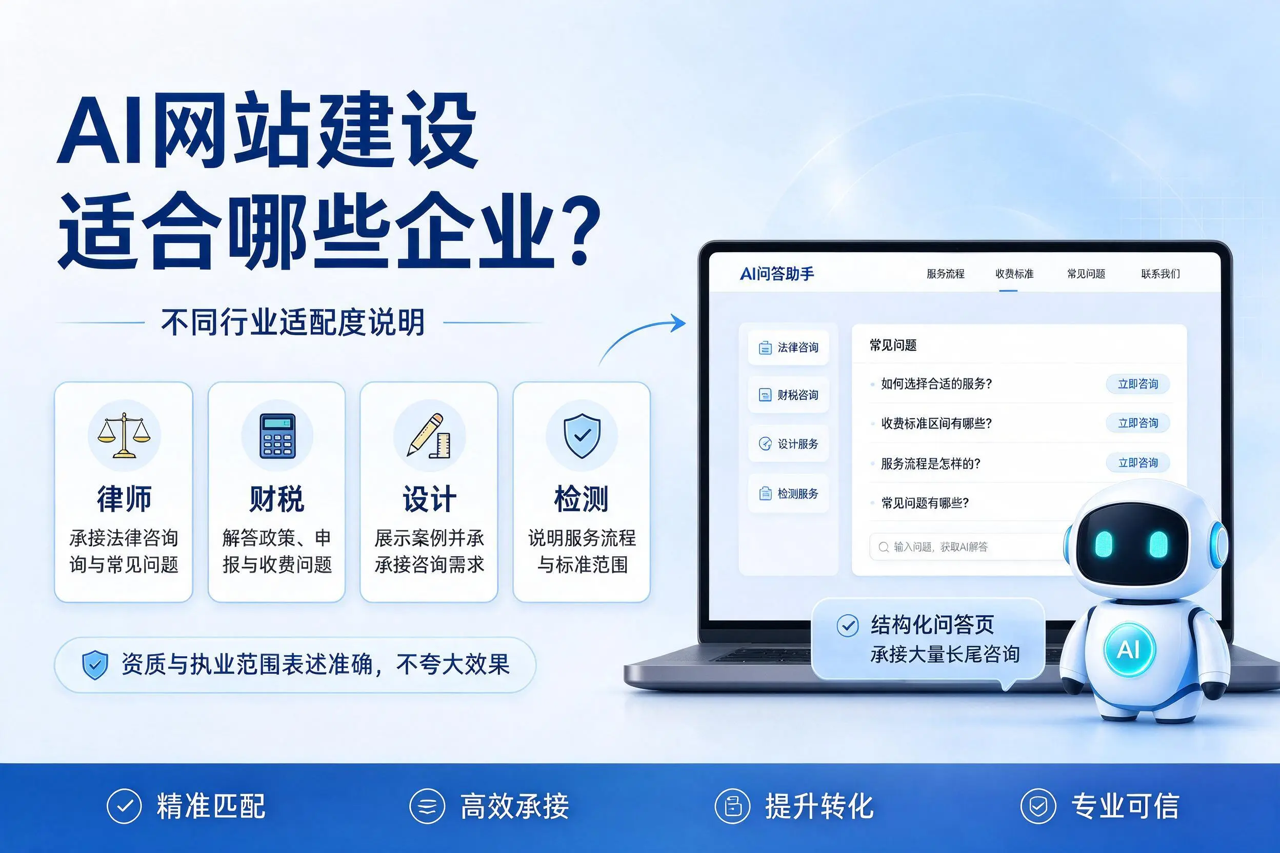 AI网站建设适合哪些企业？嘉峪关不同行业适配度说明