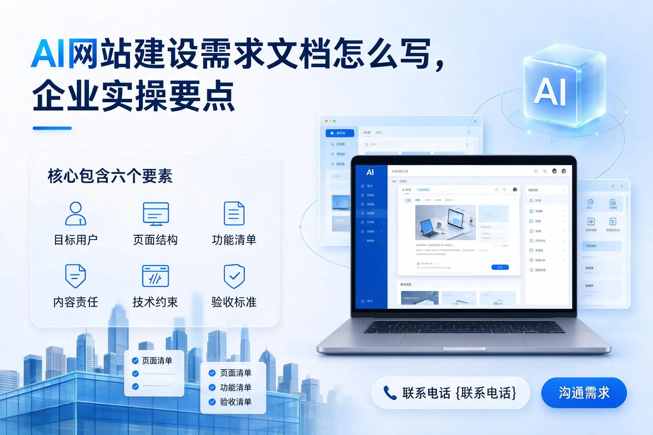 AI网站建设需求文档怎么写，嘉峪关企业实操要点